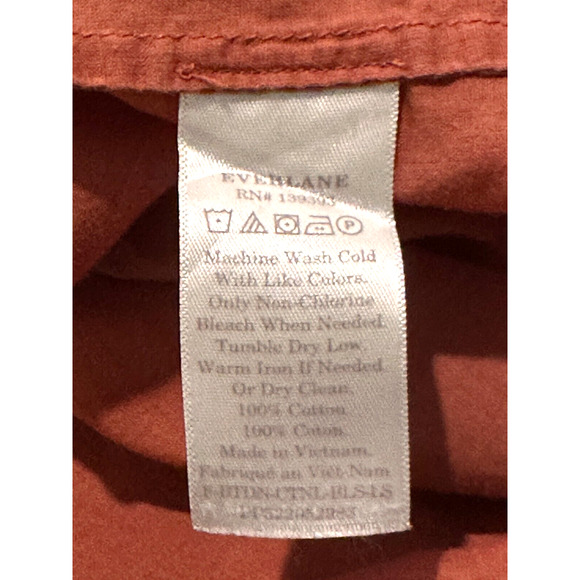 Everlane Sienna Brown Peasant Blouse Tie Back Neck Balloon Sleeves Size 12 - Picture 10 of 10